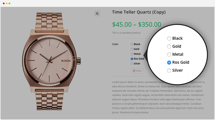 WooCommerce Variation Swatches Pro Plugin - GetWooPlugins