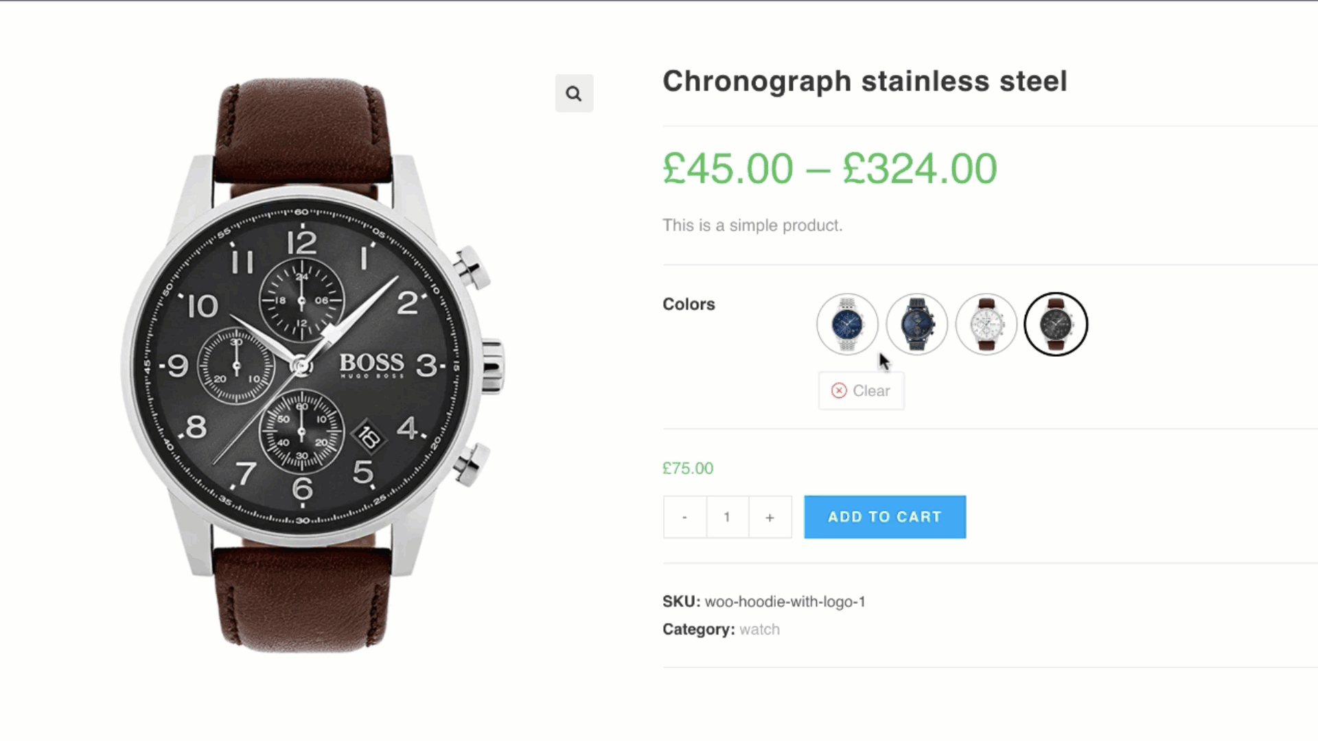 image swatches on product page