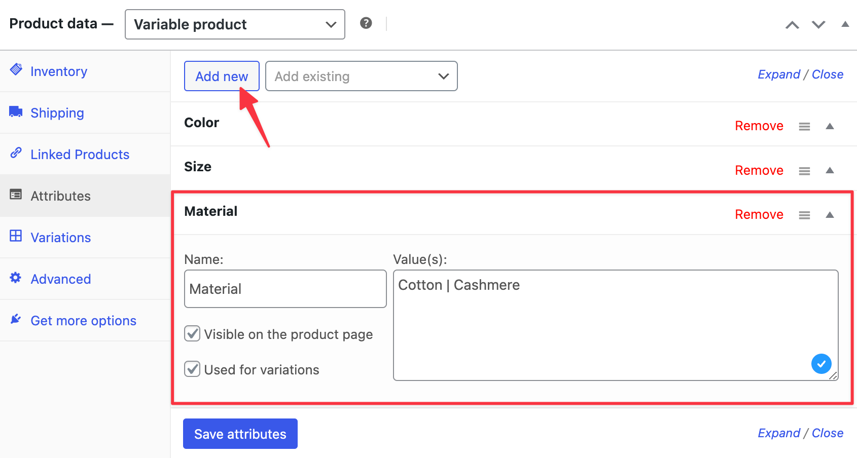 Adding-a-new-attribute-on-a-product-woocommerce