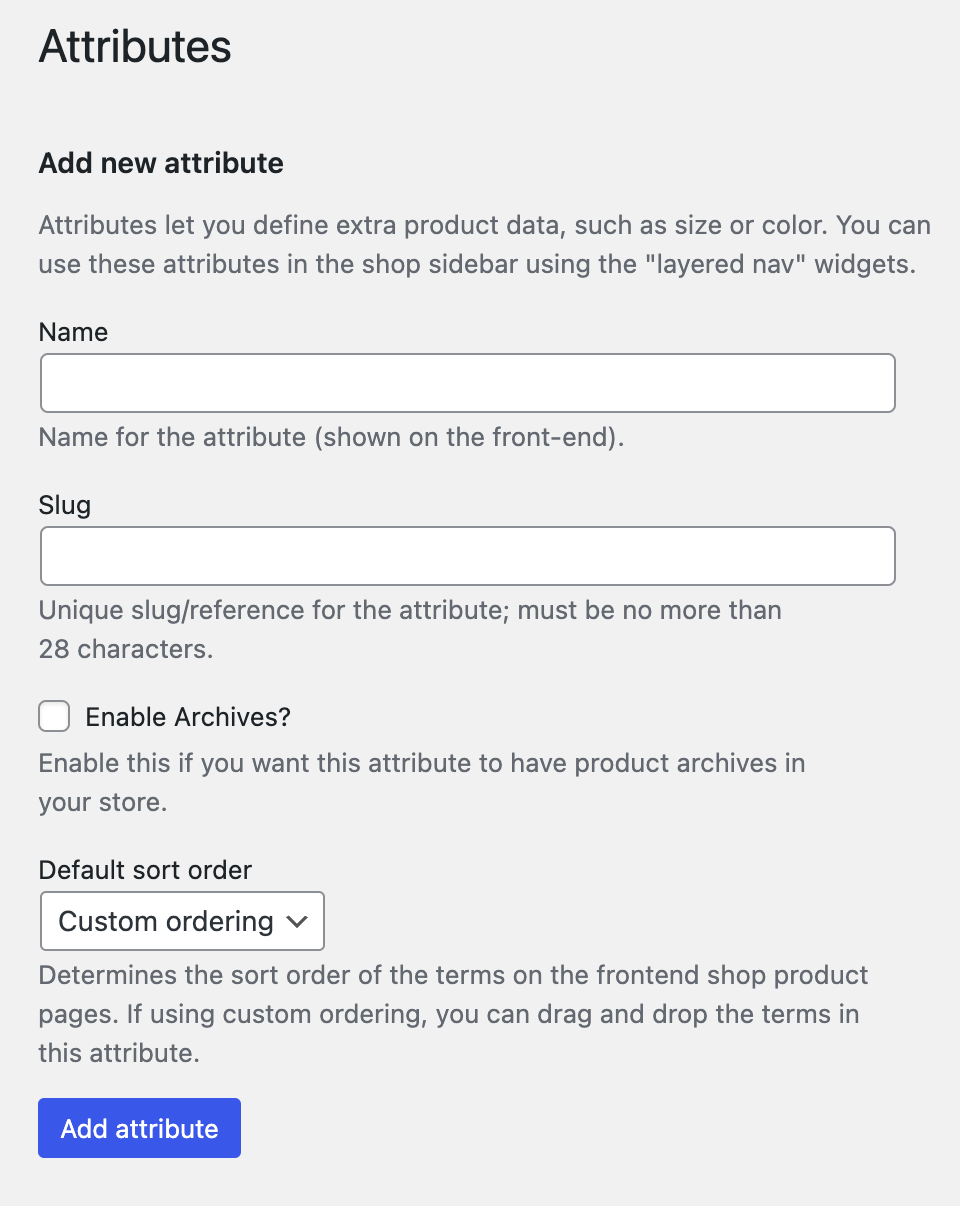 Adding-an-attribute-woocommerce